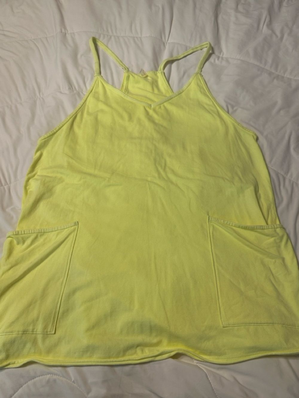 FP Movement Hot Shot Romper - Size L Lemon Yellow Tank Dress - Picture 4 of 11